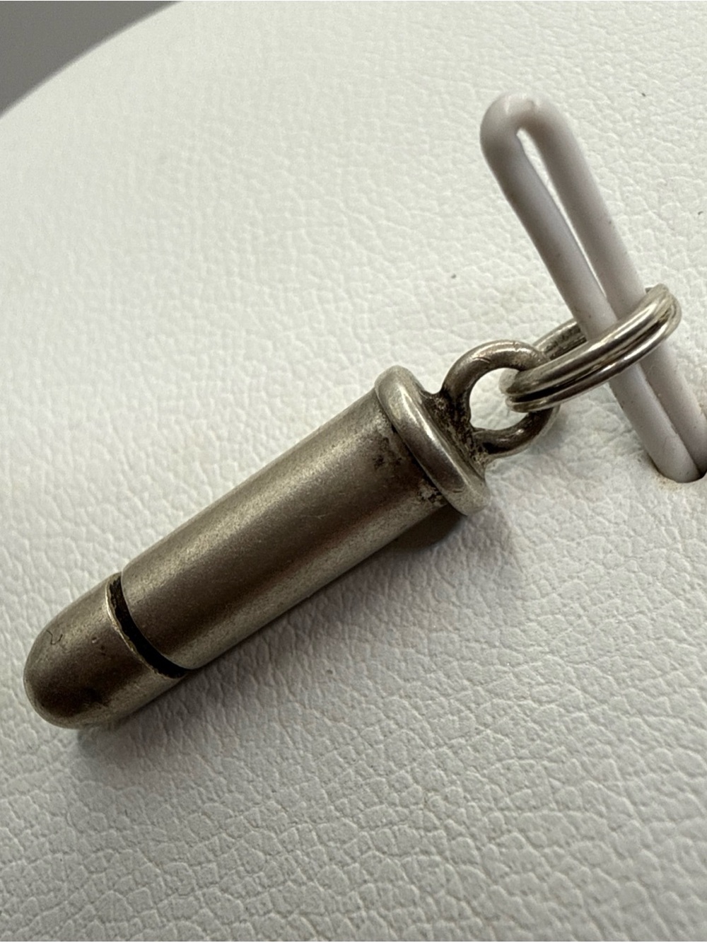 VTG Sterling Silver Bullet Pendant Bracelet Charm